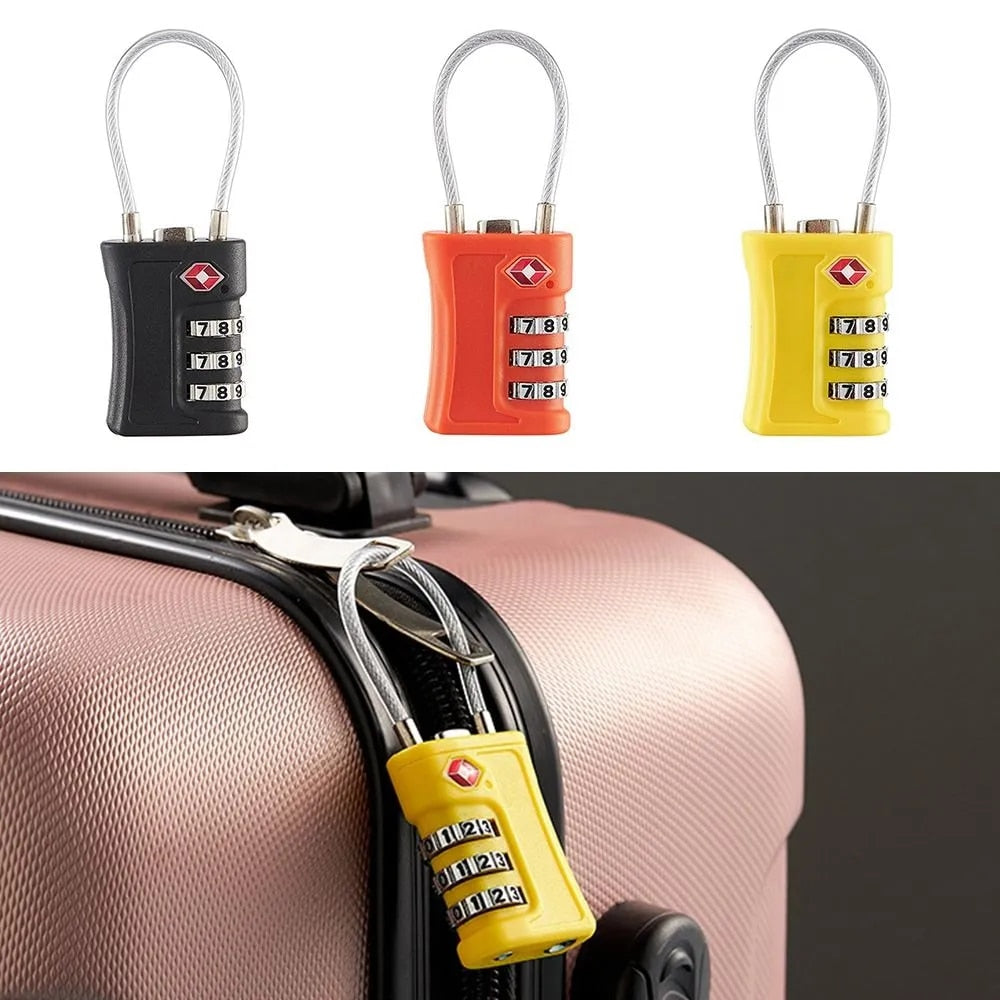 New TSA Customs Lock with Contrast Color Design - Changeable Password, Ideal for Luggage