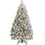 Christmas Decorations Clear Pre-Lit Incandescent Green Flocked, 4.5 ft.