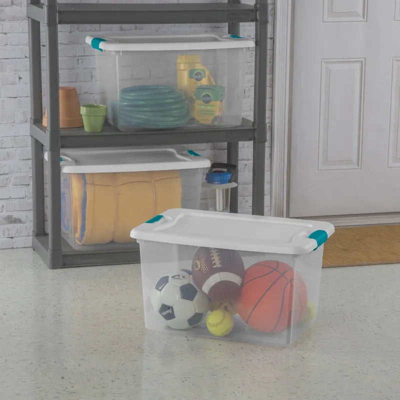 Sterilite 64 Qt. Latching Box White Set of 6 picnic basket
