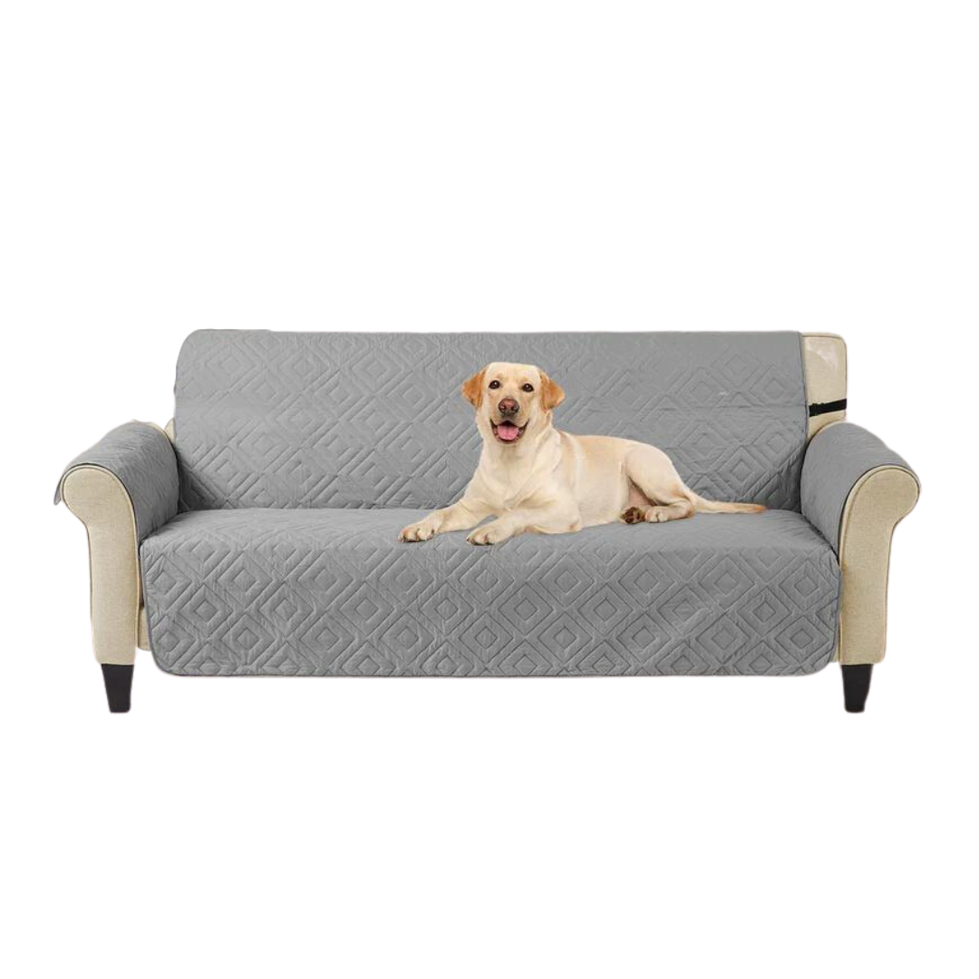 Sofa Covers for 3 Cushion Couch - Water-Resistant Slipcover with Straps for Dogs, Cats, and Kids